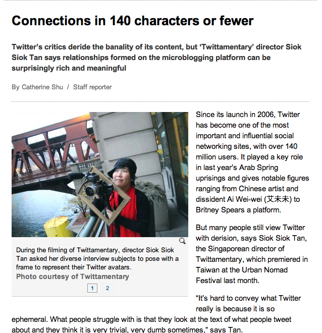 Look, Ma! I’m in the Taipei Times! For Tweeting!