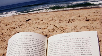Book at beach
