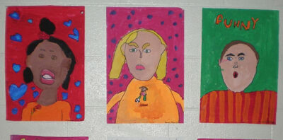 kids self-portraits