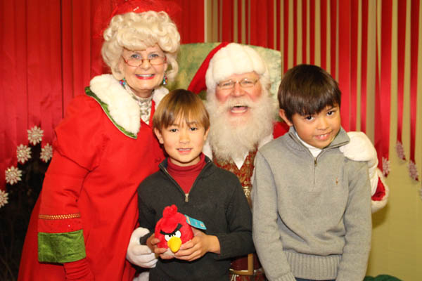 Santa Claus and boys