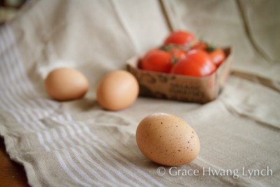 Eggs and tomatoes