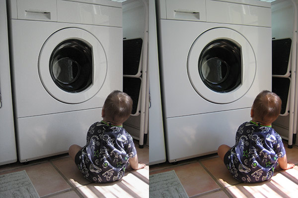baby and washing machine