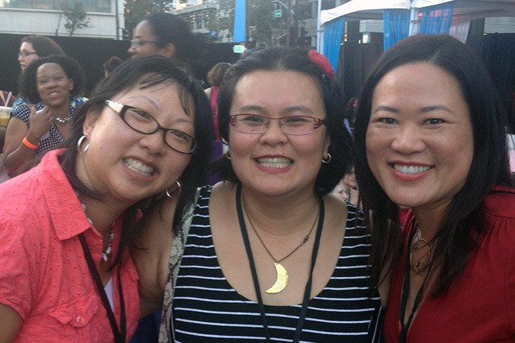 L-R: TerriAnn Gosliga, Thien Kim Lam, and Me and BlogHer '14