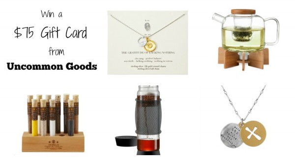 Uncommon Goods $75 Gift Card Giveaway on HapaMama