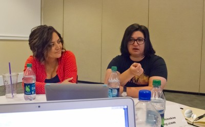 Writers Kourtney Kang and Nanatchka Khan
