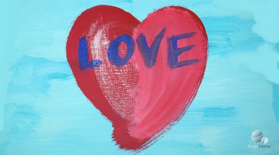 Love heart painting